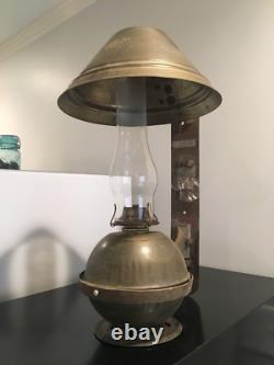 Antique/Glass/Brass Handlan Illinois Central Railroad Caboose Wall Lantern