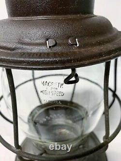 Antique Grand Trunk Railway Railroad Gtr Adlake Bell Bottom Lantern