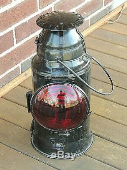Antique HANDLAN NY NH & H Railroad Signal Marker Lamp Lantern, Complete, EX++