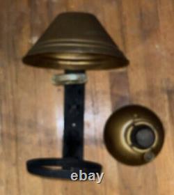 Antique HANDLAN ST. LOUIS RAILROAD CABOOSE WALL LAMP Lantern Large Center Draft