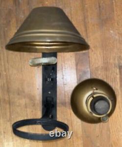 Antique HANDLAN ST. LOUIS RAILROAD CABOOSE WALL LAMP Lantern Large Center Draft