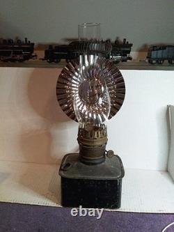 Antique Handlan Caboose Railroad Lantern with Cradle & Reflector Clamp