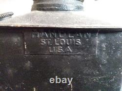 Antique Handlan Caboose Railroad Lantern with Cradle & Reflector Clamp
