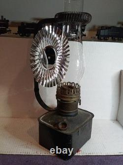 Antique Handlan Caboose Railroad Lantern with Cradle & Reflector Clamp