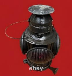 Antique Handlan St Louis 4 Way Railroad Switch Lantern Caboose Signal Lamp Vtg