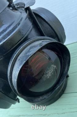 Antique Handlan St Louis Railroad Switch Lantern Lamp Parts As Is Cracked READ