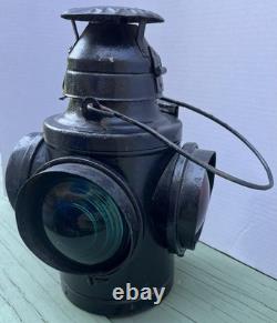 Antique Handlan St Louis Railroad Switch Lantern Lamp Parts As Is Cracked READ