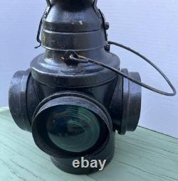 Antique Handlan St Louis Railroad Switch Lantern Lamp Parts As Is Cracked READ