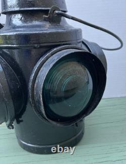 Antique Handlan St Louis Railroad Switch Lantern Lamp Parts As Is Cracked READ