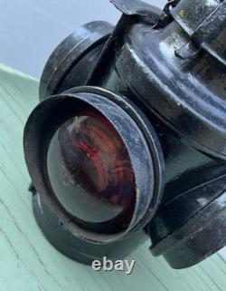 Antique Handlan St Louis Railroad Switch Lantern Lamp Parts As Is Cracked READ