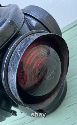 Antique Handlan St Louis Railroad Switch Lantern Lamp Parts As Is Cracked READ