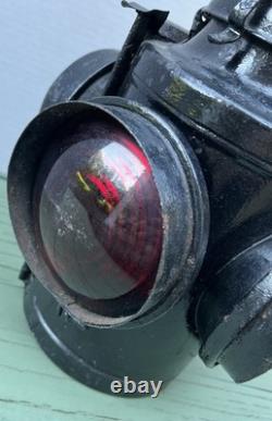 Antique Handlan St Louis Railroad Switch Lantern Lamp Parts As Is Cracked READ