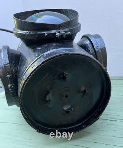 Antique Handlan St Louis Railroad Switch Lantern Lamp Parts As Is Cracked READ