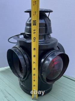 Antique Handlan St Louis Railroad Switch Lantern Lamp Parts As Is Cracked READ