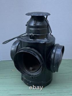 Antique Handlan St Louis Railroad Switch Lantern Lamp Parts As Is Cracked READ