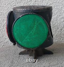 Antique Handlan St Louis USA 4 Way Railroad Switch Signal Lantern Light Lamp VTG
