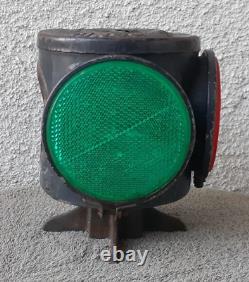Antique Handlan St Louis USA 4 Way Railroad Switch Signal Lantern Light Lamp VTG