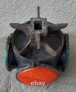 Antique Handlan St Louis USA 4 Way Railroad Switch Signal Lantern Light Lamp VTG