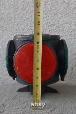 Antique Handlan St Louis USA 4 Way Railroad Switch Signal Lantern Light Lamp VTG