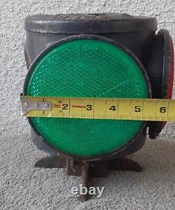 Antique Handlan St Louis USA 4 Way Railroad Switch Signal Lantern Light Lamp VTG