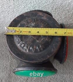 Antique Handlan St Louis USA 4 Way Railroad Switch Signal Lantern Light Lamp VTG