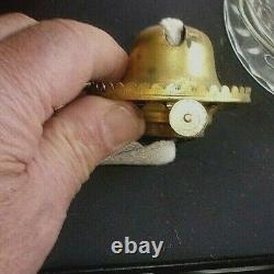 Antique Heavy Brass Bracket Railway Car Glass Oil Lamp