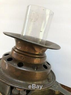 Antique Heavy Brass Railroad Car Oil Lamp Adams & Westlake Company Chicago