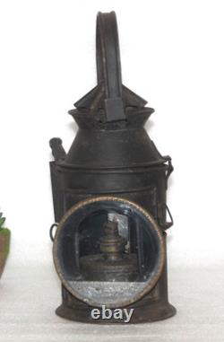 Antique Iron Lamp Lantern Original Old Hand Crafted