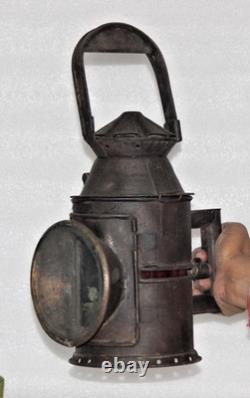 Antique Iron Lamp Lantern Original Old Hand Crafted