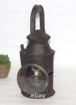 Antique Iron Lamp Lantern Original Old Hand Crafted