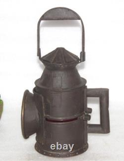 Antique Iron Lamp Lantern Original Old Hand Crafted