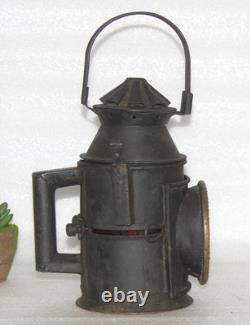 Antique Iron Lamp Lantern Original Old Hand Crafted