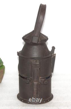 Antique Iron Lamp Lantern Original Old Hand Crafted