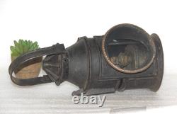 Antique Iron Lamp Lantern Original Old Hand Crafted