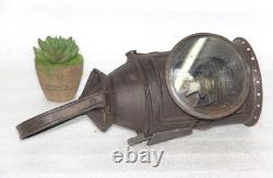 Antique Iron Lamp Lantern Original Old Hand Crafted