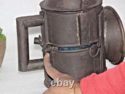 Antique Iron Lamp Lantern Original Old Hand Crafted