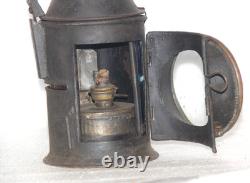 Antique Iron Lamp Lantern Original Old Hand Crafted