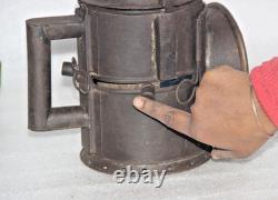 Antique Iron Lamp Lantern Original Old Hand Crafted