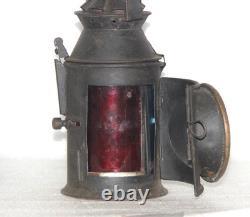 Antique Iron Lamp Lantern Original Old Hand Crafted