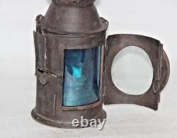 Antique Iron Lamp Lantern Original Old Hand Crafted