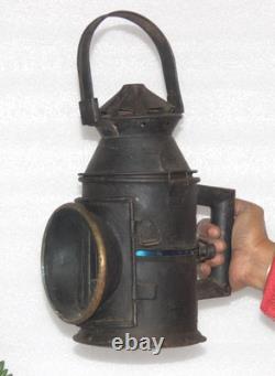 Antique Iron Lamp Lantern Original Old Hand Crafted