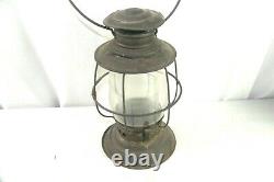 Antique Kerosene Double Globe Bellbottom Railroad Lantern BUCKEYE Lamp