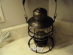 Antique L&n Railroad Lantern Embossed Globe 1897