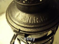 Antique L&n Railroad Lantern Embossed Globe 1897