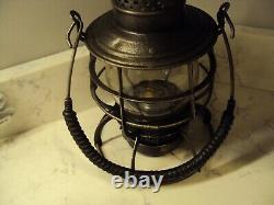 Antique L&n Railroad Lantern Embossed Globe 1897