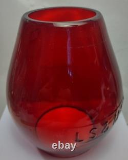 Antique LS&MS Ry Red Glass Railroad Lantern Globe Lake Shore Michigan Southern