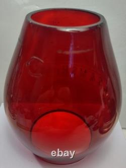 Antique LS&MS Ry Red Glass Railroad Lantern Globe Lake Shore Michigan Southern