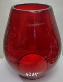 Antique LS&MS Ry Red Glass Railroad Lantern Globe Lake Shore Michigan Southern