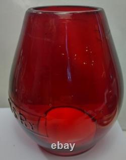 Antique LS&MS Ry Red Glass Railroad Lantern Globe Lake Shore Michigan Southern