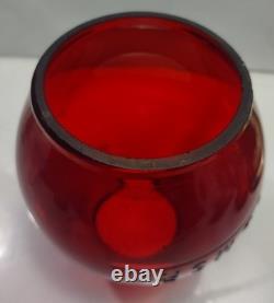 Antique LS&MS Ry Red Glass Railroad Lantern Globe Lake Shore Michigan Southern